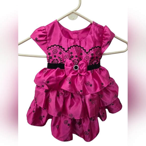Jona Michelle Other - Jona Michelle Pink Black Baby Girl's Dress Size 12M